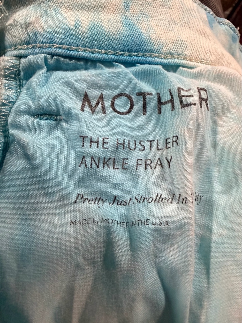 MOTHER The Hustler Ankle Fray Custom Tie Dye Jeans 29 - Picture 4 of 8